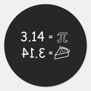 Pegatina Redonda Conspiración Pi Pie Divertido Día De Pi Matemática