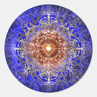 Pegatina Redonda Constelación cardíaca