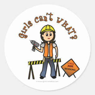 Pegatina Redonda Construcción ligera