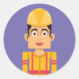 Pegatina Redonda Constructor