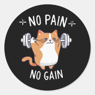 Pegatina Redonda ¡Construyamos Músculo! ¡Hora del Gimnasio!