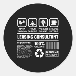 Pegatina Redonda Consultor de Leasing