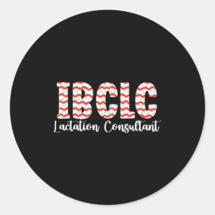 Pegatina Redonda Consultora de lactancia de Navidad IBCLC Amamantam
