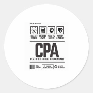 Pegatina Redonda contador público certificado-CPA