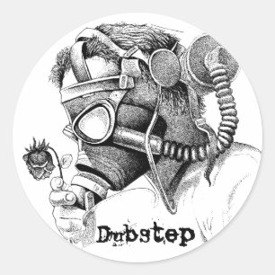 Pegatina Redonda Contaminación, DubStep