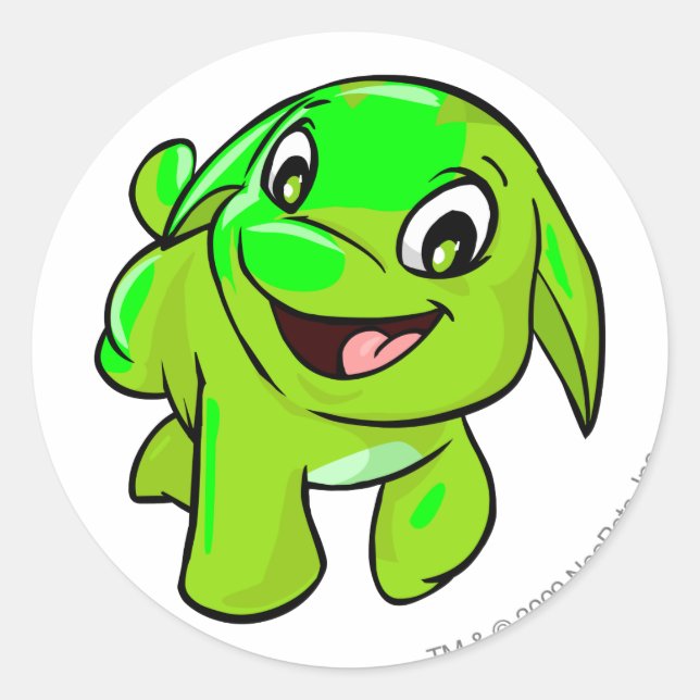 Pegatina Redonda Contaminación por google (Anverso)