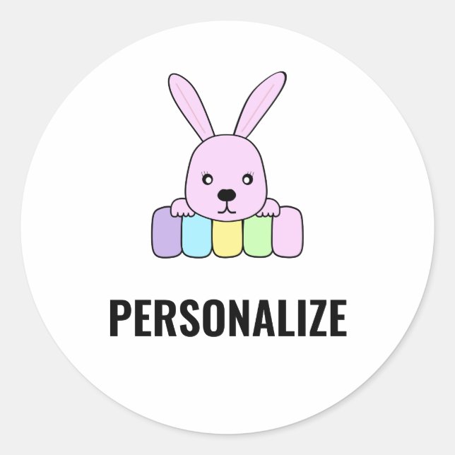 Pegatina Redonda Contemporáneo, elegante y editable (Anverso)