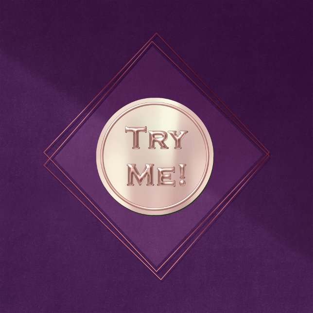 Pegatina Redonda Contenedor de ejemplo de prueba de Pearly Tester p (Try Me Blush Rose Pearly Tester Sample Container Classic Round Sticker)