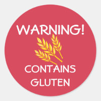 Contiene Gluten Alimentos Alerta Alergia Roja
