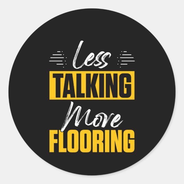 Pegatina Redonda Contratista del instalador del piso de instalación (Anverso)