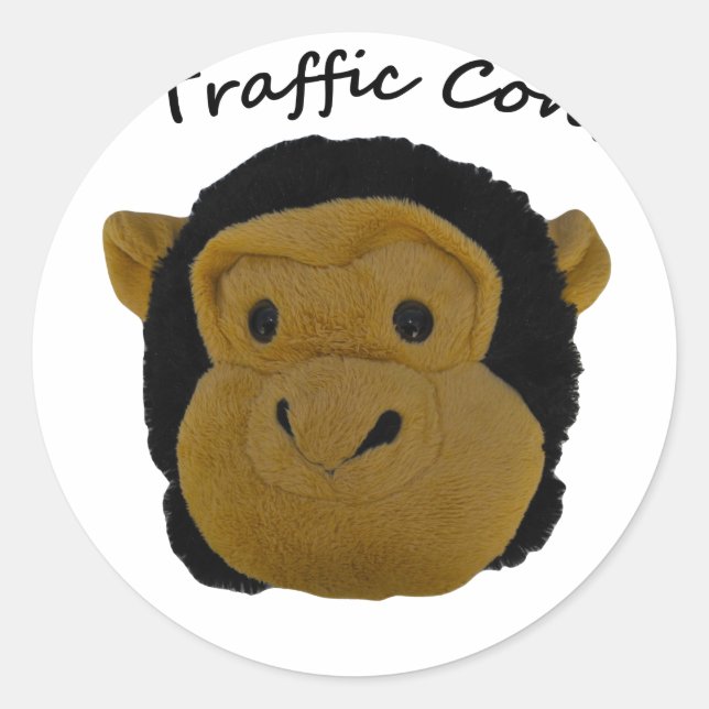 Pegatina Redonda Control del tráfico aéreo (Anverso)