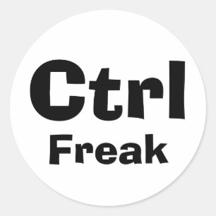 Pegatina Redonda Control Freak