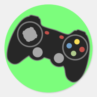 Pegatina Redonda Controlador de juegos