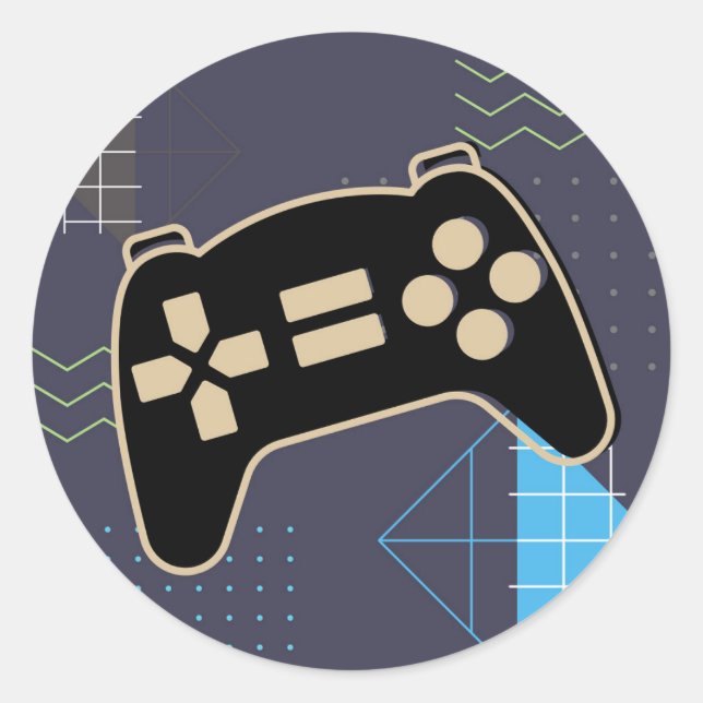Pegatina Redonda controlador de juegos (Anverso)