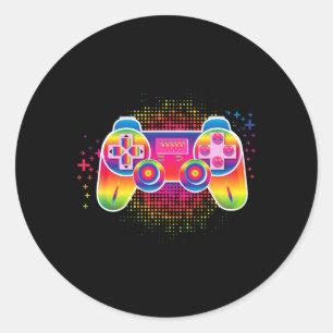 Pegatina Redonda Controlador de videojuego