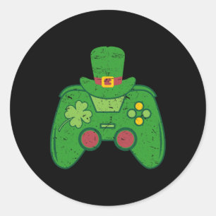 Pegatina Redonda Controlador de videojuegos de Irish Gamer Boys St