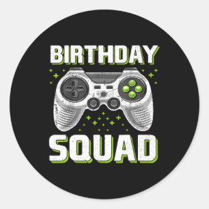 Pegatina Redonda Controlador De Videojuegos Squad Para Chicas De Ju