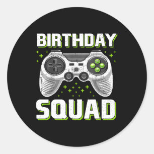 Pegatina Redonda Controlador De Videojuegos Squad Para Chicas Gamer
