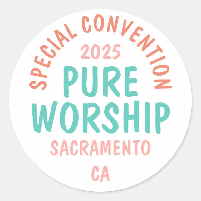 Pegatina Redonda Convención Especial de 2025 | JW (Anverso)