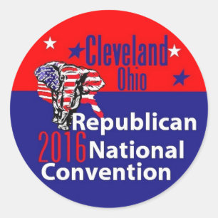 Pegatina Redonda Convención Republicana de 2016