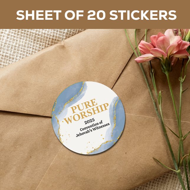 Pegatina Redonda Convenio JW personalizado 2025 (Subido por el creador)