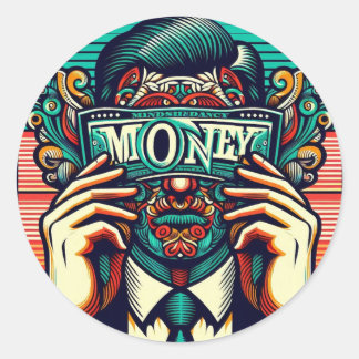 Pegatina Redonda Conversaciones sobre el dinero