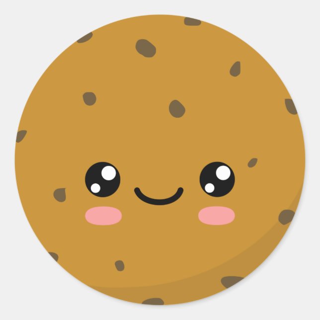 Pegatina Redonda Cookie (Anverso)