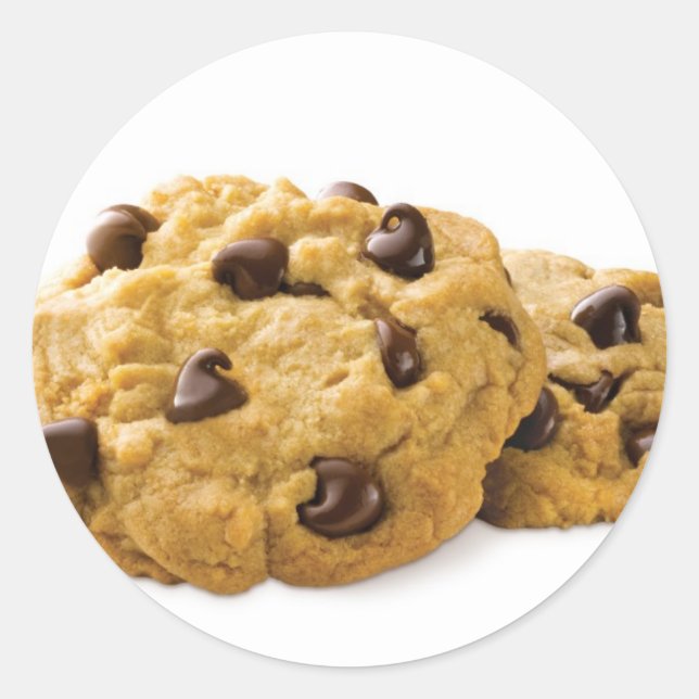Pegatina Redonda Cookie Chocolate (Anverso)