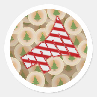 Pegatina Redonda Cookie de Navidades de NPM