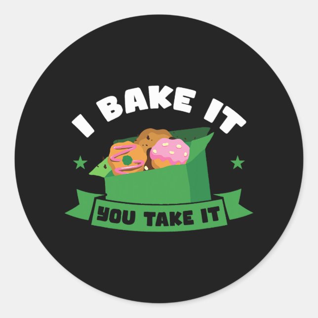 Pegatina Redonda Cookie de Scout y Cookie Sellers 4 (Anverso)