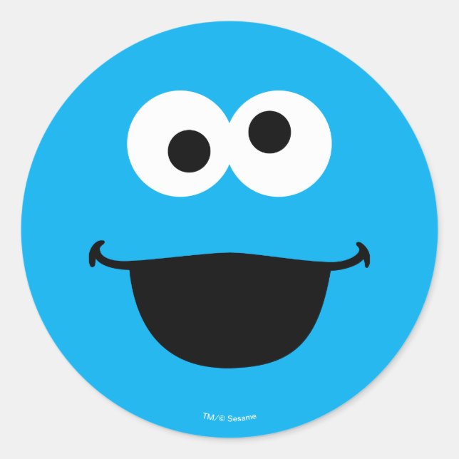 Pegatina Redonda Cookie Face Art (Anverso)