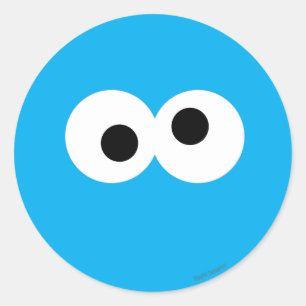 Pegatina Redonda Cookie Monster Big Face