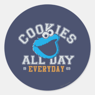 Pegatina Redonda Cookie Monster Everyday