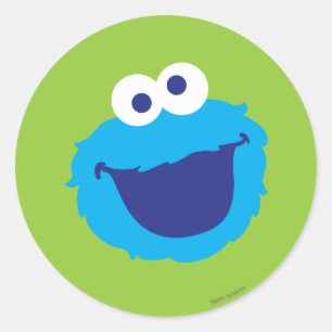 Pegatina Redonda Cookie Monster Face