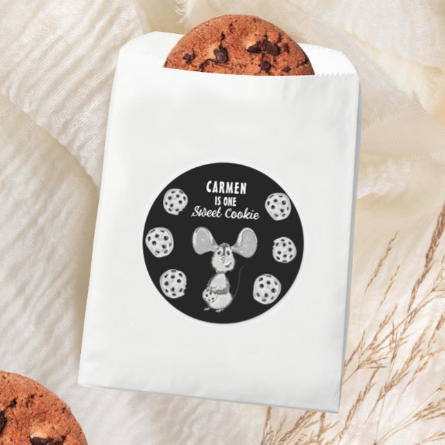 Pegatina Redonda Cookie Mouse Sweet First Birthday (Subido por el creador)