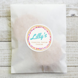 Pegatina Redonda Cookie personalizada personalizada de panadería