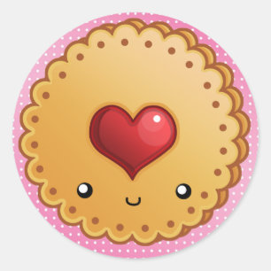 Pegatina Redonda cookies+BG, cookie_luv