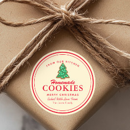 Pegatina Redonda Cookies caseras Gingerbread