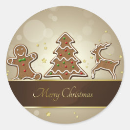 Pegatina Redonda Cookies de Gingerbread