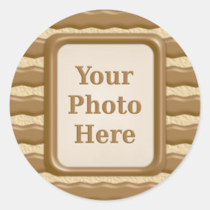 Pegatina Redonda Cookies de pan rápido a rayas