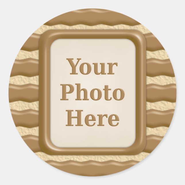 Pegatina Redonda Cookies de pan rápido a rayas (Anverso)