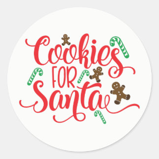 Pegatina Redonda Cookies para Santa