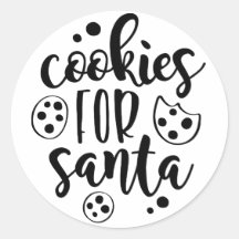 Cookies para santa, pegatinas de Navidad