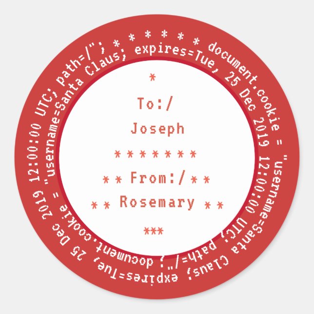 Pegatina Redonda Cookies personalizadas para y desde navegadores pa (Anverso)