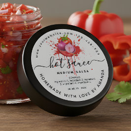 Pegatina Redonda Cooking Homemade hot sauce label