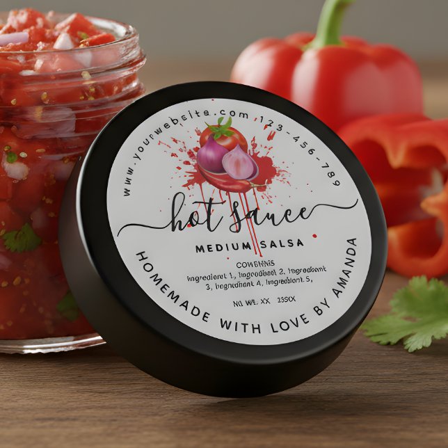 Pegatina Redonda Cooking Homemade hot sauce label (Subido por el creador)