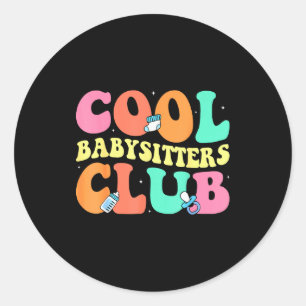 Pegatina Redonda Cool Babysitters Club - Diseño Groovy Niñera B