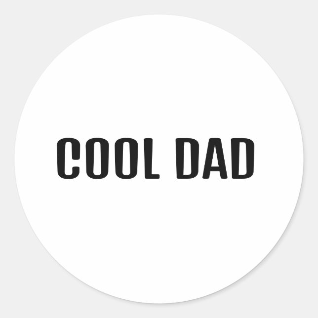 Pegatina Redonda Cool Dad (Anverso)