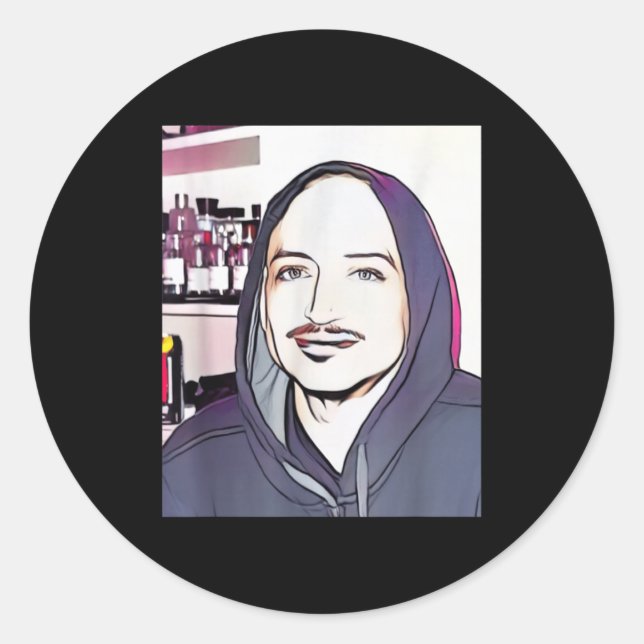 Pegatina Redonda Cool Dude  (Anverso)