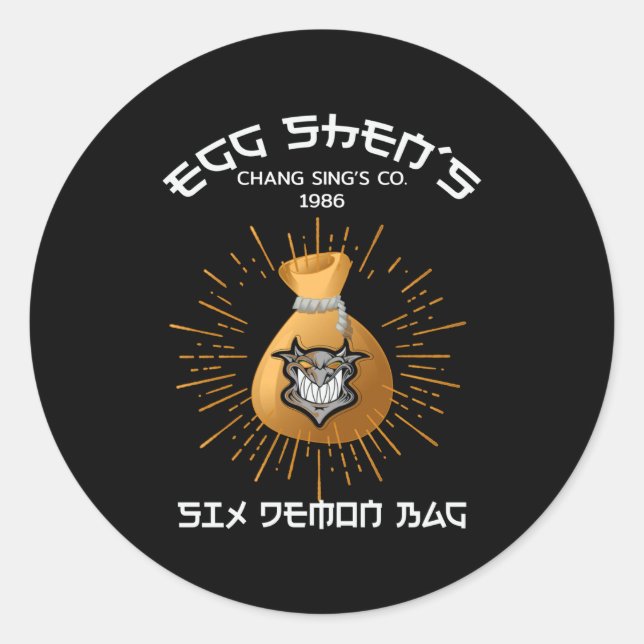 Pegatina Redonda Cool - Egg Shen's Six Demon Bag Tee Long Sleeve  (Anverso)